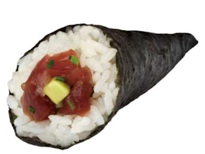Temaki Spicy, Salmón, Aguacate, 1 Pieza