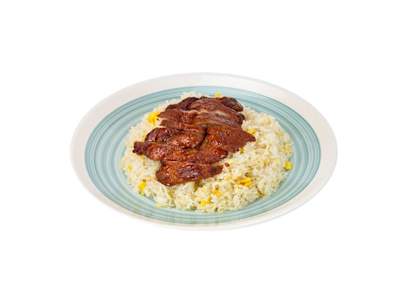 Arroz con Cerdo Frito y Miel