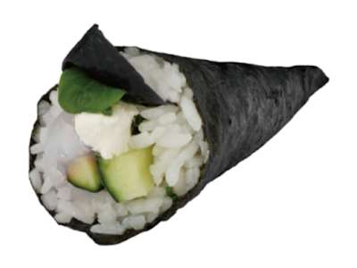 Temaki Vegetal, Aguacate, Pepino, Queso, 1 Pieza