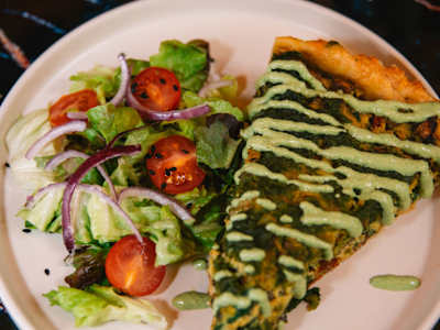 Quiche de setas y puerros