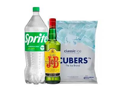 J&B 70cl + Sprite Botella 2l + Hielo Cubitos