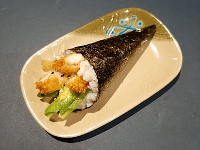 Temaki Pollo Tempura, 1 Pieza