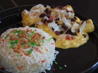 Chicken Kashmiri and Rice