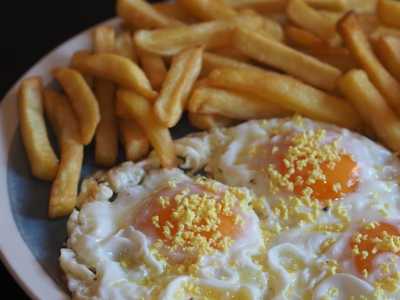 Fried Eggs and Chips
