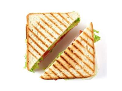 Sándwich Salmón, queso crema, tomate y lechuga