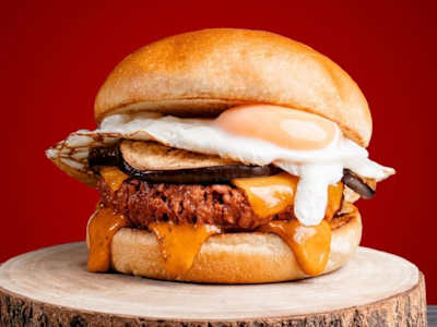 Burger Vegetariana con Huevo