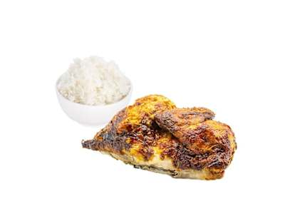 ½ Pollo asado con arroz