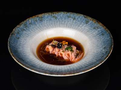 Carpaccio de Lubina Fire, 4 piezas