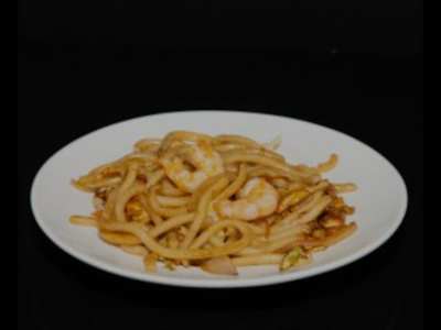 Udon Frito con Gambas
