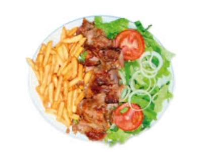 Plato Kebap con Patatas o Arroz