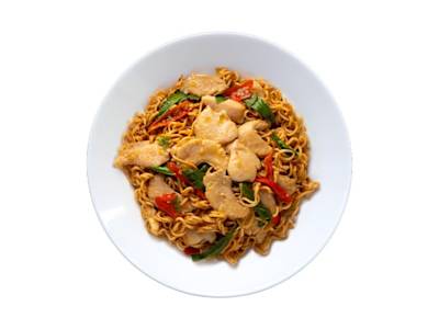 Tallarines Fritos con Pollo