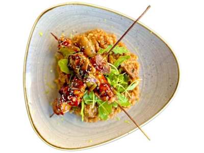 Brochetas Pollo Teriyaki