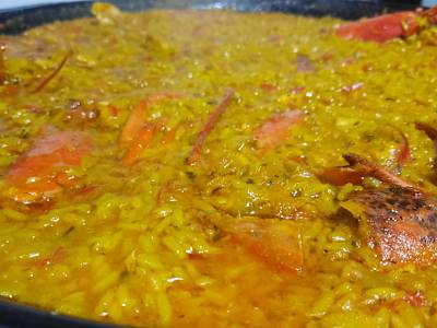 Arroz con Bogavante caldoso ( racion )