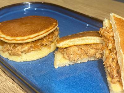Dorayaki Salado de Polloo Teriyaki