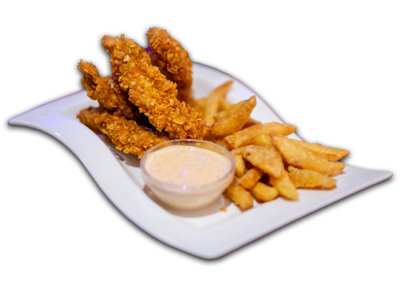 Crispy chicken and chips