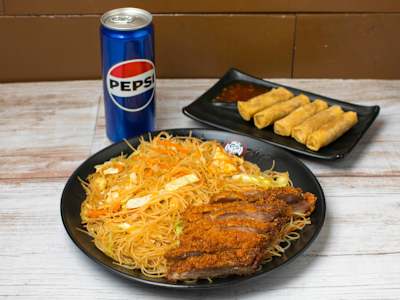 Menú Fideos con Lomo de Cerdo
