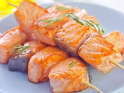114.Brochetas de Salmón