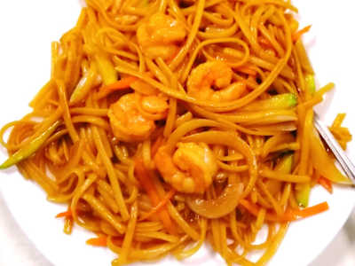 Tallarines con Gambas