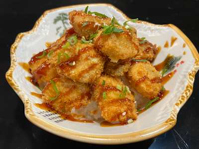 Teriyaki de salmón rebozado