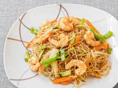 Fideo de Arroz con Gambas