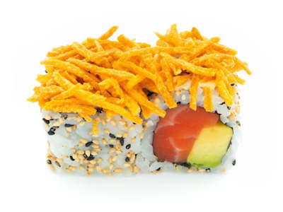 Salmón Kariage Roll, 8 Piezas
