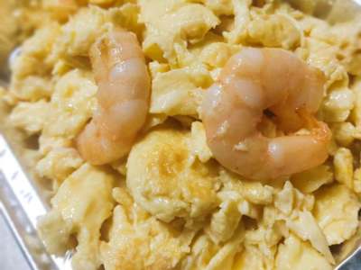 Huevos Revueltos con Gambas