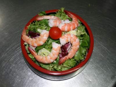 Ensalada con Gambas
