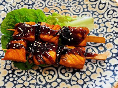 Kushiyaki Salmón, 2 Piezas
