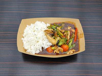Wok de Verduras Mixtas y Arroz Jazmín