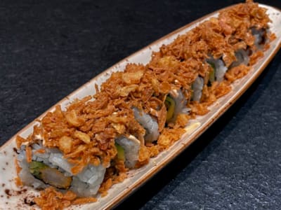 Crunch dragón roll , (9 pzas)