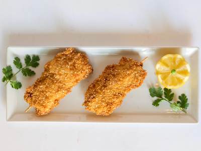 Pinchos de Tiras de Pechuga de Pollo