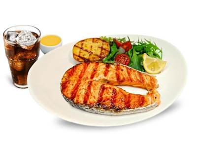 Menú Salmón a la Brasa