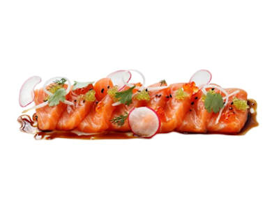 16a.Sashimi Carpaccio Salmón, 9 Piezas