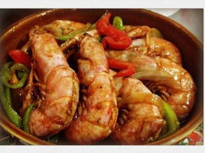 Langostinos con Salsa China