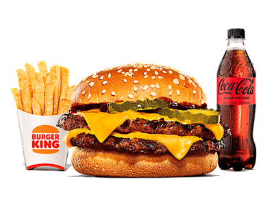 Menú Doble Cheeseburger BBQ