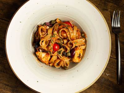 Tagliatelle con Frutti di Mare al Cartoccio