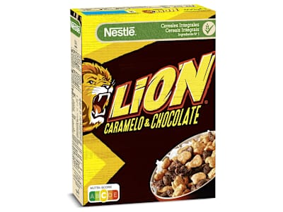 Cereales integrales con chocolate y caramelo Nestlé Lion caja 400 g