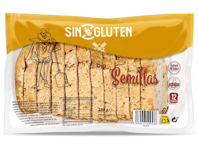 Pan de molde con semillas sin gluten El molino de Dia bolsa 280 g