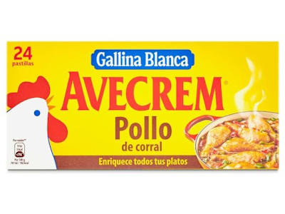 Pastillas de caldo de pollo Gallina Blanca Avecrem caja 24 unidades