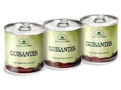 Guisantes medianos Vegecampo de Dia lata 3 x 130 g