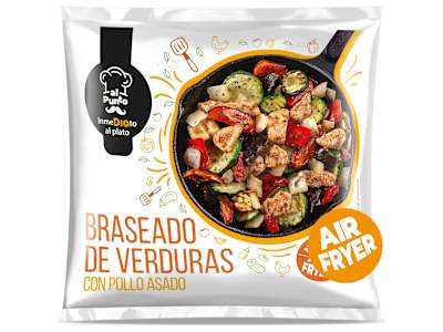 Braseado de verduras con pollo asado Al Punto Dia bolsa 400 g