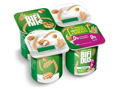 Cremoso desnatado con nueces y cereales Bífidus Dia pack 4 x 125 g