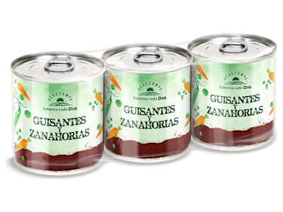 Guisantes con zanahorias Vegecampo de Dia lata 3 x 130 g