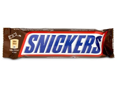 Barrita rellena de caramelo con cacahuetes Snickers 50 g