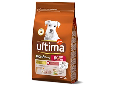 Alimento para perros mini senior Ultima bolsa 1.5 Kg