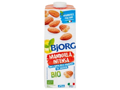 BJORG Mandorla Intensa 0% Zuccheri Bevanda Vegetale Bio, Senza Glutine, Prodotto in Italia, 1L