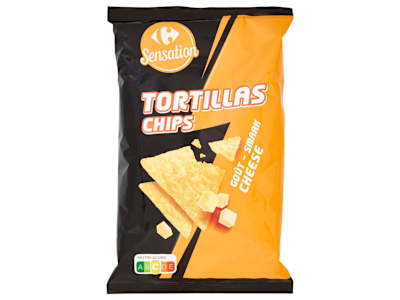Carrefour Sensation Tortillas Chips Goût - Smaak 150 g