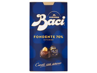 BACI PERUGINA Fondente 70% Cioccolatini Fondenti ripieni al Gianduia Scatola 200g
