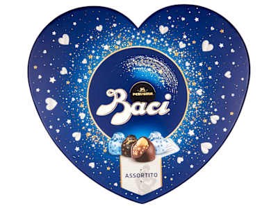 BACI PERUGINA Cioccolatini Assortiti ripieni al Gianduia Scatola Maxi Cuore San Valentino 150g