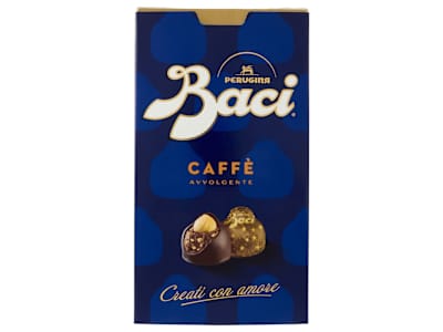 BACI PERUGINA Caffè Cioccolatini Fondenti ripieni al Gianduia Scatola 200g
